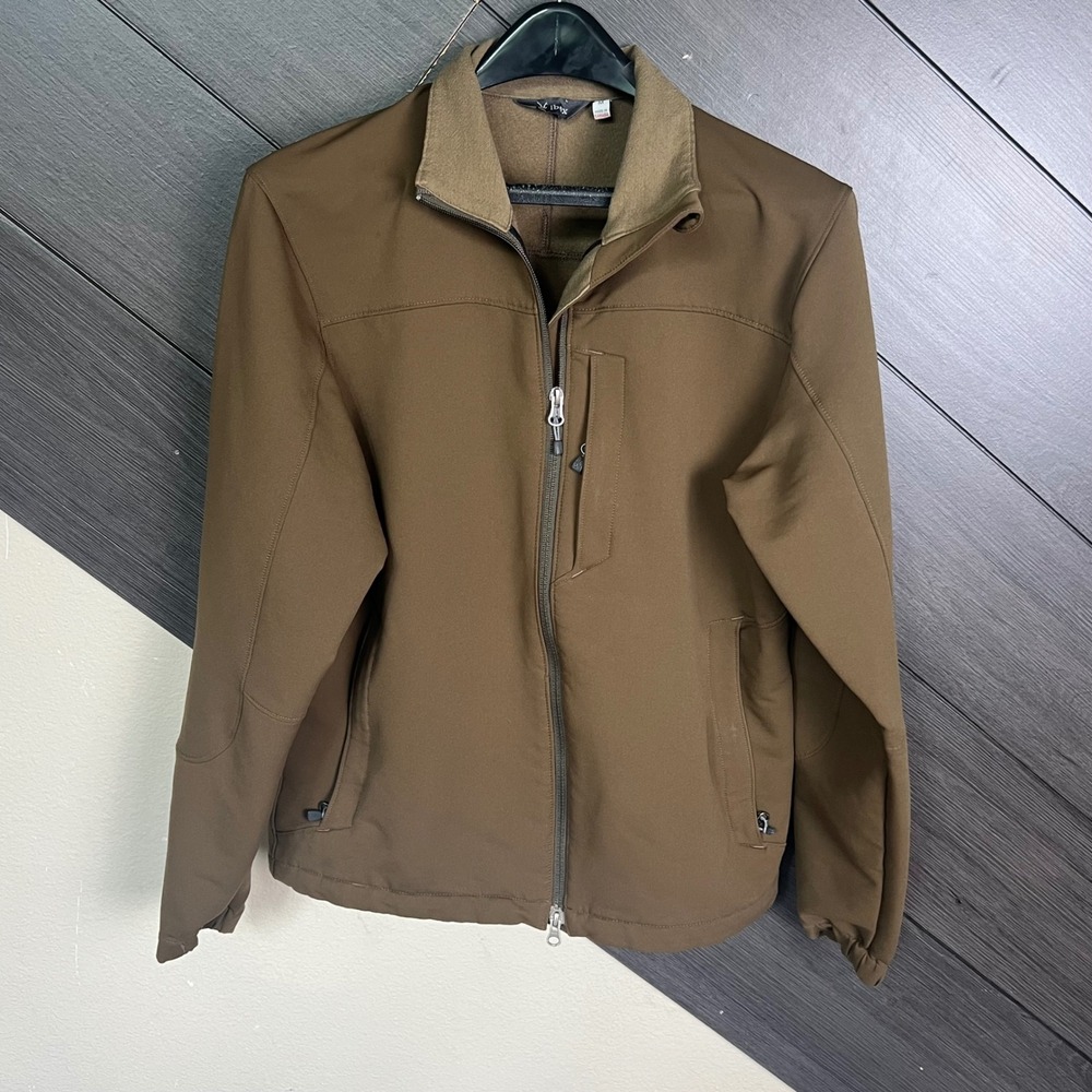 Ibex Women's Climawool Softshell Jacket Merino Wool Brown Full Zip Medium